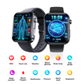 ECG smart watch with blood pressure monitor body temperature heart rate blood oxygen
