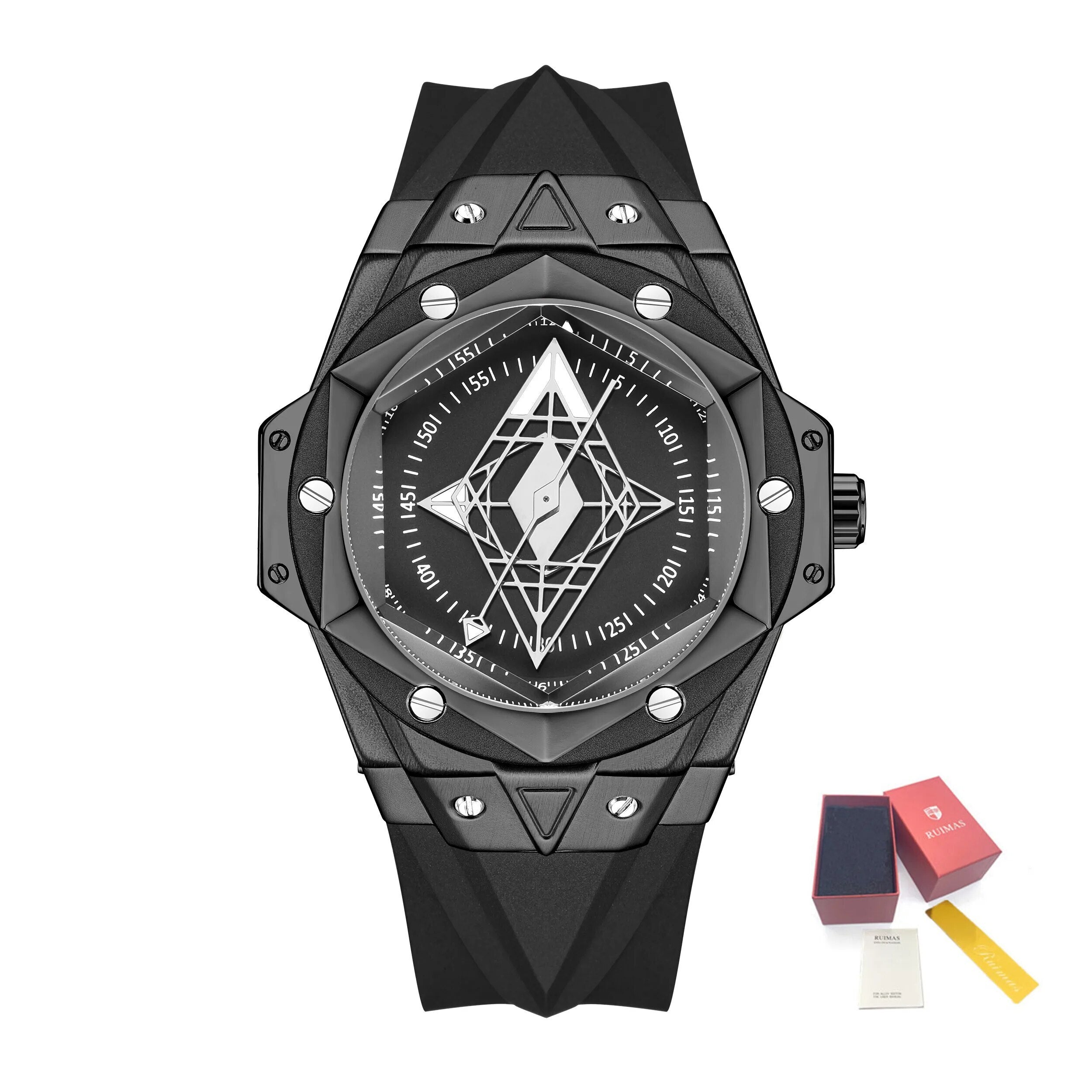 RUIMAS Brand Watches for Men Luxury Quartz Movement Sport Casual Wristwatches Unique Design Waterproof Clock Relogio Masculino 330