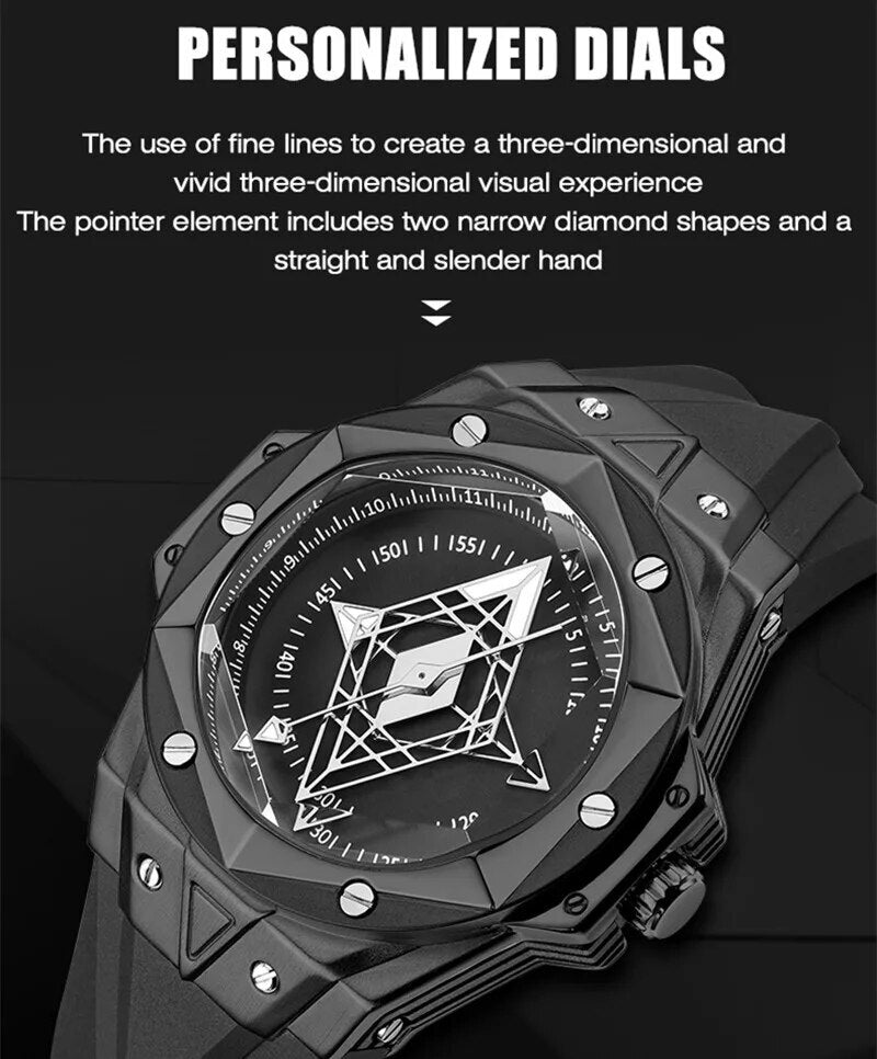 RUIMAS Brand Watches for Men Luxury Quartz Movement Sport Casual Wristwatches Unique Design Waterproof Clock Relogio Masculino 330