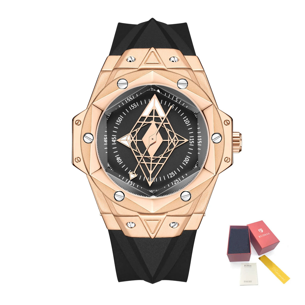 RUIMAS Brand Watches for Men Luxury Quartz Movement Sport Casual Wristwatches Unique Design Waterproof Clock Relogio Masculino 330