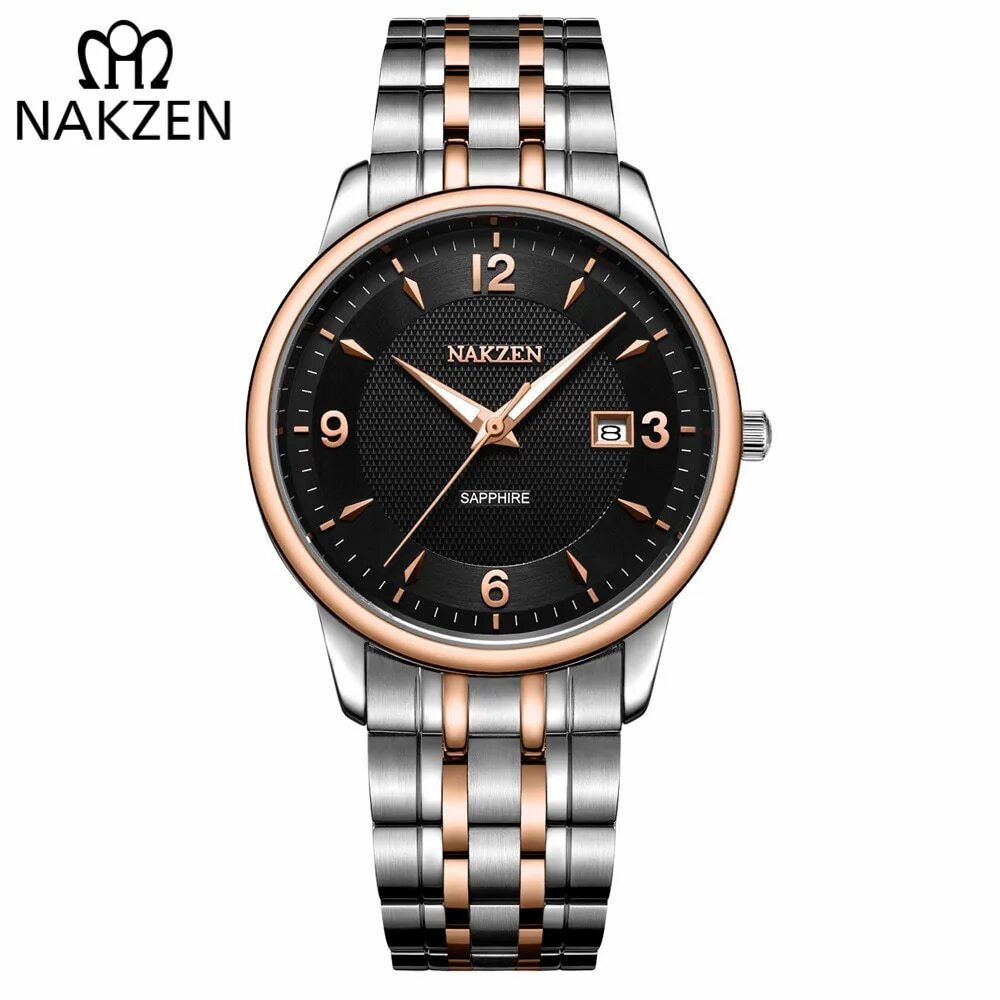 NAKZEN Men Watches Top Brand Luxury Clock Male Stainless Steel Casual Quartz Watch Mens Sports Wristwatch relogio masculino 4047