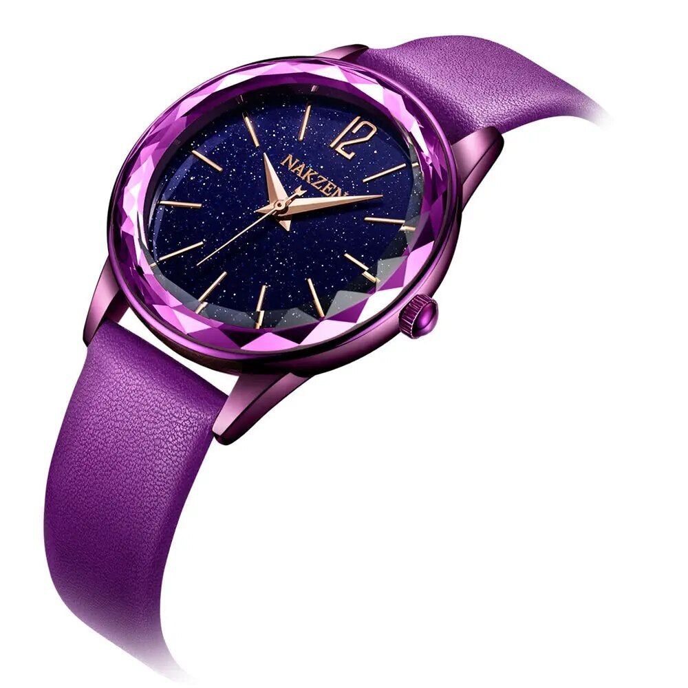 NAKZEN Dress Women Quartz Watches Minimalism Starry sky Magnet Buckle Fashion Wristwatch Waterproof Roman Numeral reloj mujer 4206