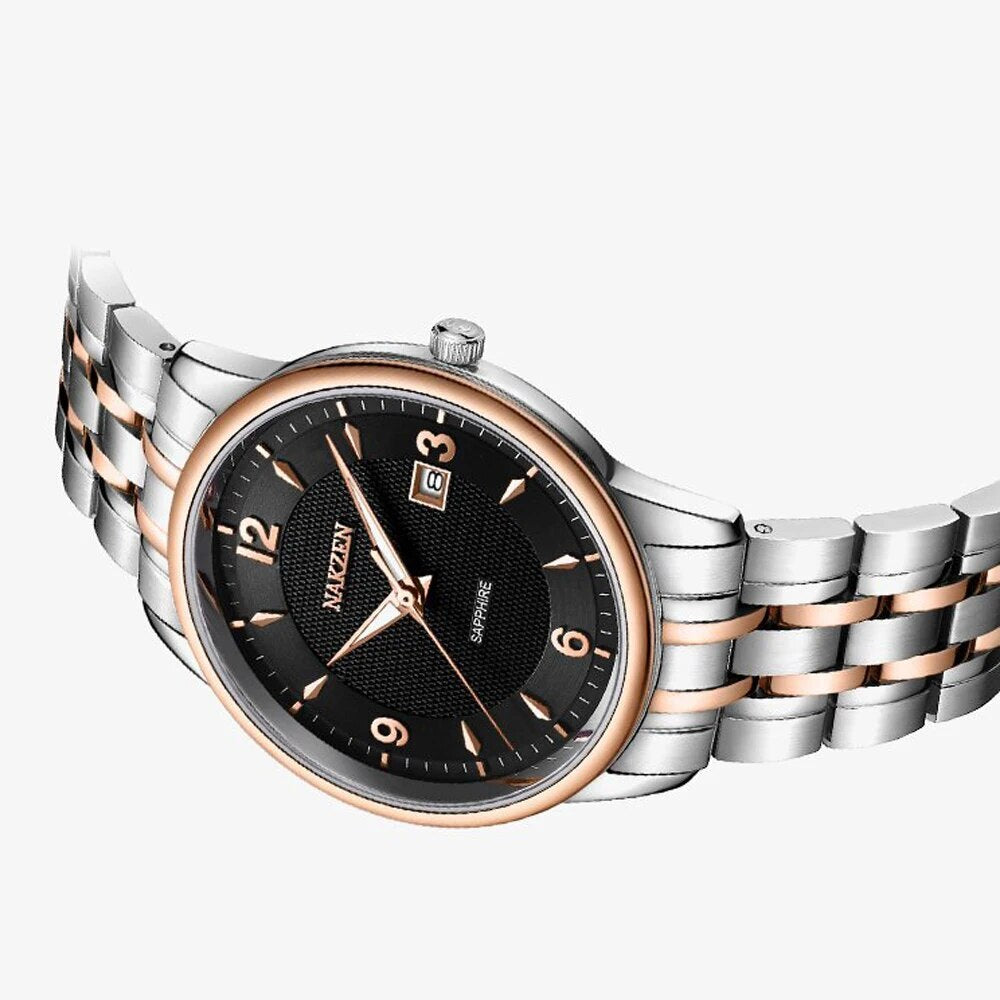 NAKZEN Men Watches Top Brand Luxury Clock Male Stainless Steel Casual Quartz Watch Mens Sports Wristwatch relogio masculino 4047