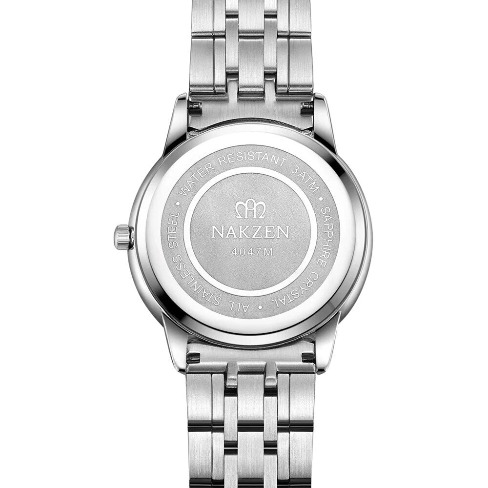 NAKZEN Men Watches Top Brand Luxury Clock Male Stainless Steel Casual Quartz Watch Mens Sports Wristwatch relogio masculino 4047