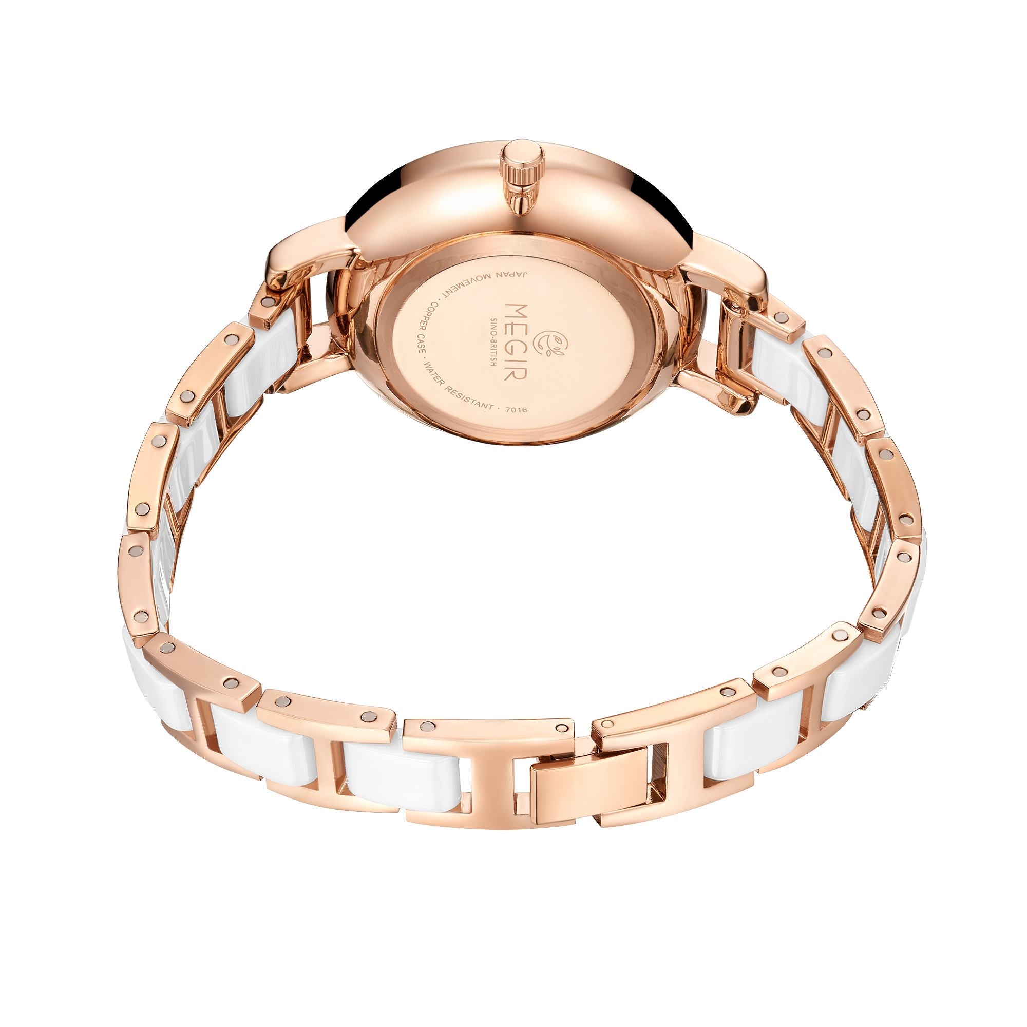 MEGIR Japan Quartz Watch for Women Fashion Brand Casual Wristwatch Clock Waterproof Sport Ladies Dress Wrist Watch Montres Femme 7016