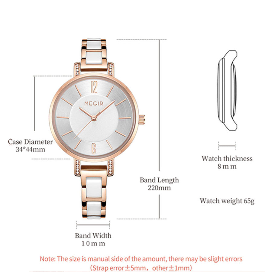 MEGIR Japan Quartz Watch for Women Fashion Brand Casual Wristwatch Clock Waterproof Sport Ladies Dress Wrist Watch Montres Femme 7016
