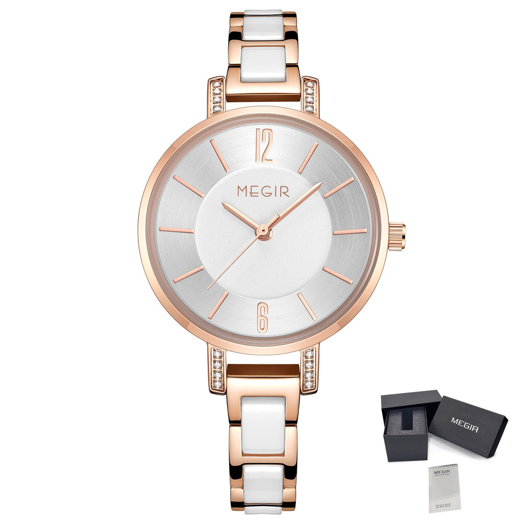 MEGIR Japan Quartz Watch for Women Fashion Brand Casual Wristwatch Clock Waterproof Sport Ladies Dress Wrist Watch Montres Femme 7016