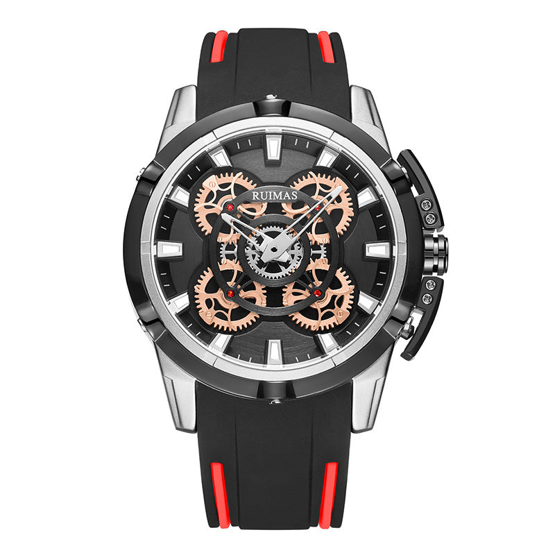 RUIMAS Top Brand Mens Watches Luxury Silicone Large Dial Sports Quartz Wristwatch Waterproof Date Clock Casual Relogio Masculino 547
