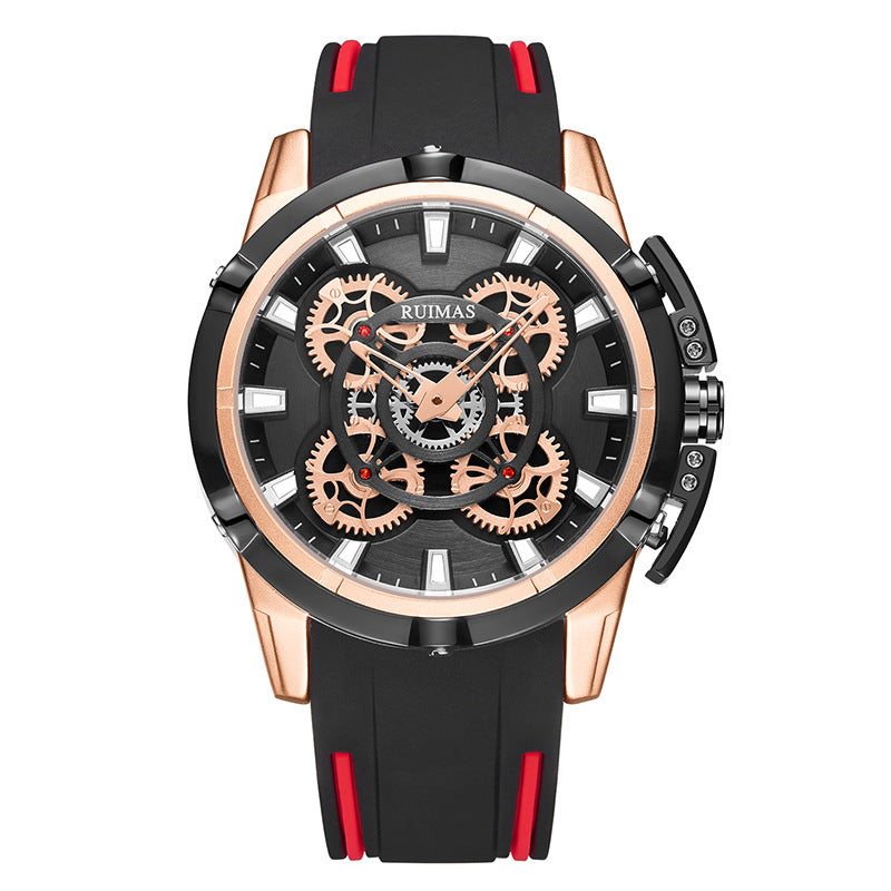 RUIMAS Top Brand Mens Watches Luxury Silicone Large Dial Sports Quartz Wristwatch Waterproof Date Clock Casual Relogio Masculino 547