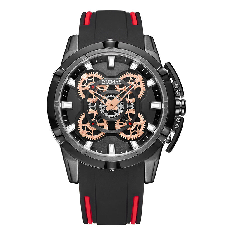 RUIMAS Top Brand Mens Watches Luxury Silicone Large Dial Sports Quartz Wristwatch Waterproof Date Clock Casual Relogio Masculino 547