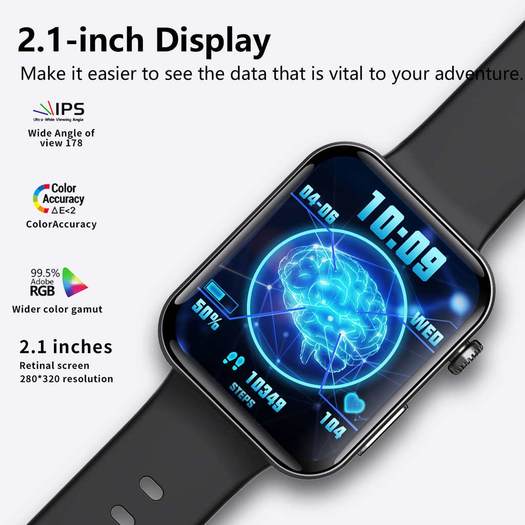 ECG smart watch with blood pressure monitor body temperature heart rate blood oxygen