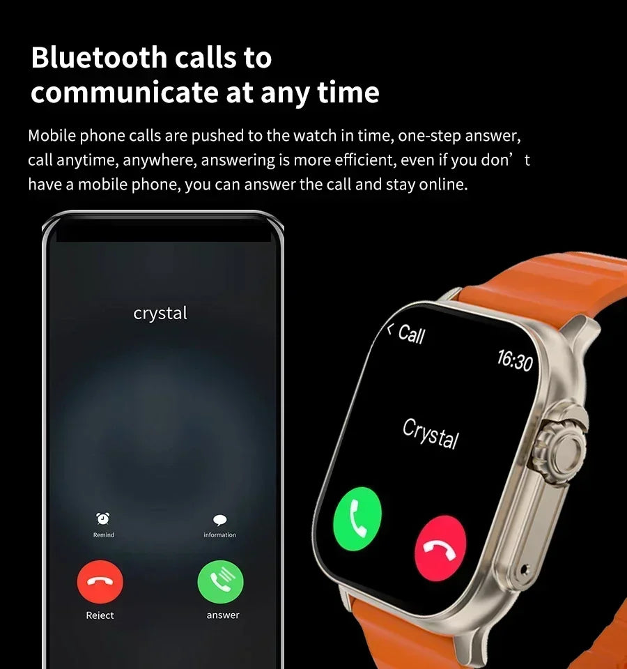 T800 U2 Smart Watch 49mm NFC Bluetooth Call & GPS Tracker