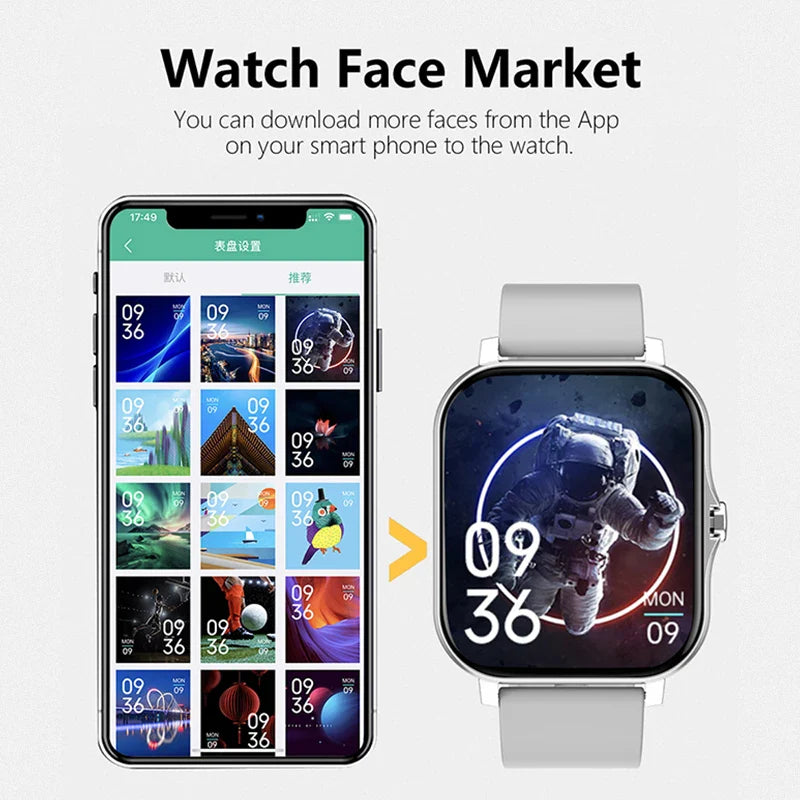 NNEOBA Smart Watch Fitness Clock Silver