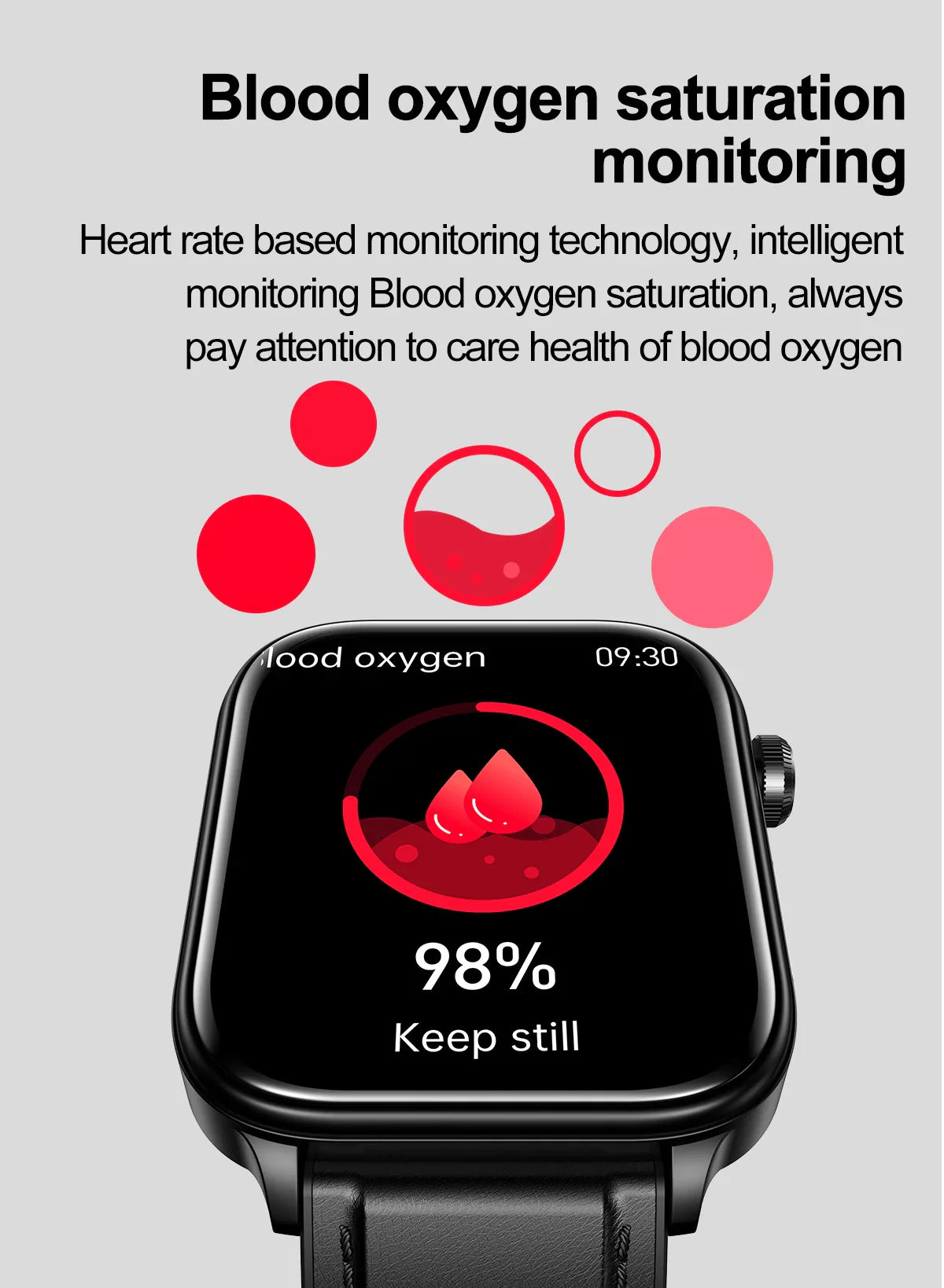 NNEOBA Medical Grade Smart Watch Black