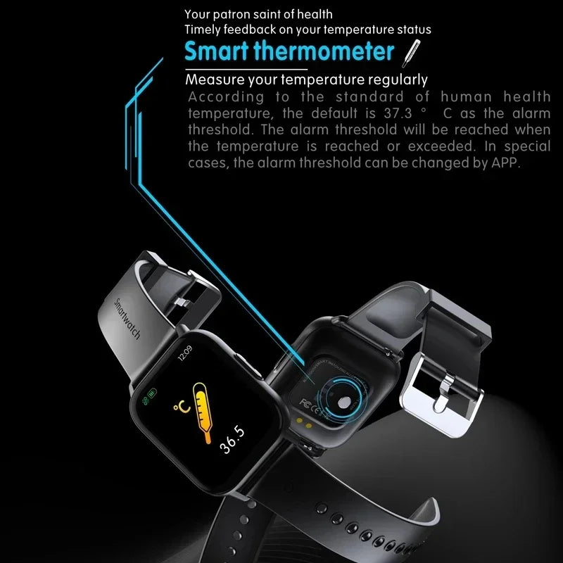 Smart Watch for Men and Women (Black)